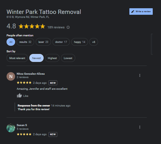 tattoo removal reviews